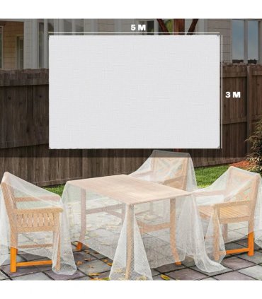 Outsunny 3 x 5m Waterproof Tarpaulin, Heavy Duty 140GSM Tear-Resistant PE Tarp with Reinforced Grommets, UV Protected Cover