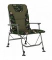 Outsunny Camping Chair Padded Reclining Folding Chair with Wide Armrests for Adults Camouflage