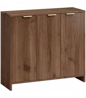 HOMCOM Sideboard Cabinet, Modern Storage Cabinet with 3 Doors and Adjustable Shelves for Living Room, Dining Room, Brown
