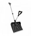 Outsunny Heavy-Duty Snow Shovel with Assist Handle, Portable Snow Pusher with 45cm Wide Blade, Detachable Aluminium Handle