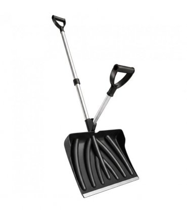 Outsunny Heavy-Duty Snow Shovel with Assist Handle, Portable Snow Pusher with 45cm Wide Blade, Detachable Aluminium Handle