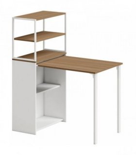 HOMCOM Folding Shelf and Work Table - Natural