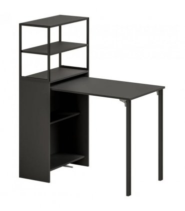 HOMCOM Folding Shelf and Work Table - Black