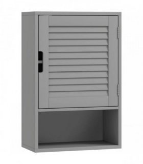 HOMCOM Bathroom Cabinet, Wall Mounted Storage Cabinet with Adjustable Shelves, 40 x 20 x 60 cm, Grey