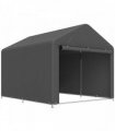 Outsunny 6.6 x 7.8ft Outdoor Garden Storage Shed, Waterproof Bike Tent with Roll-up Zipper Door, Galvanised Metal Frame, Portable Shed Shelter Carport for Motorcycle Garden Tools, Dark Grey