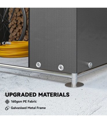 Outsunny 6 x 4 ft Outdoor Garden Storage Shed, Waterproof Bike Tent with Vent and Roll-Up Zipper Door