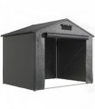 Outsunny 8 x 6 ft Outdoor Garden Storage Shed, Waterproof Bike Tent with Roll-Up Zipper Door