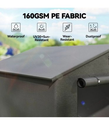 Outsunny 8 x 6 ft Outdoor Garden Storage Shed, Waterproof Bike Tent with Roll-Up Zipper Door