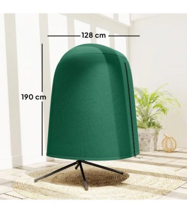 Outsunny 190 x F128cm Hanging Egg Chair Furniture Cover - Green