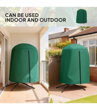 Outsunny 190 x F128cm Hanging Egg Chair Furniture Cover - Green