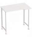 HOMCOM Small Folding Desk, with Wheels - White Wood-Effect