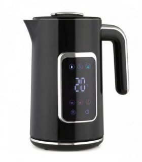 HOMCOM Electric Kettle, 1.7L Fast Boil 3000W Water Kettle with LED Display, Adjustable Temperature, Keep Warm Function, Black