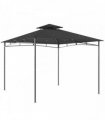 Outsunny 3 x 3 m Gazebo, Garden Gazebo with 2-Tier Roof, Metal Frame, Dark Grey