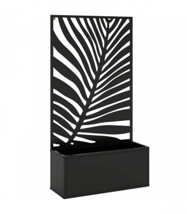 Outsunny Metal Garden Bed for Garden with Trellis, Wall Mounted or Freestanding Raised Planter with Privacy Screen