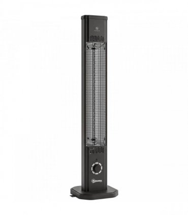 Outsunny 2000 W Electric Infrared Patio Heater with Cover, Free Standing/Wall Mounted IP65 Outdoor Garden Heater, Black