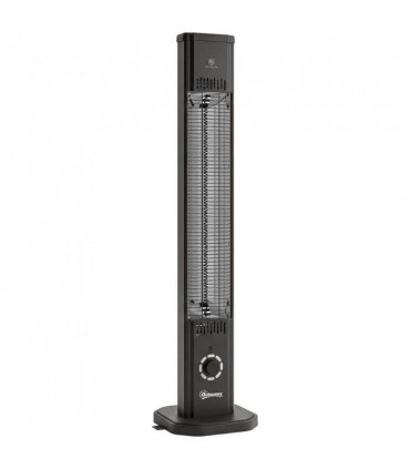 Outsunny 2000 W Electric Infrared Patio Heater with Cover, Free Standing/Wall Mounted IP65 Outdoor Garden Heater, Black