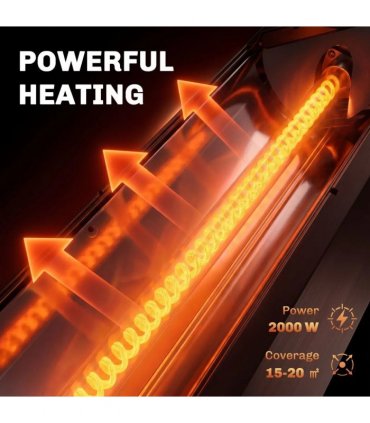 Outsunny 2000 W Electric Infrared Patio Heater with Cover, Free Standing/Wall Mounted IP65 Outdoor Garden Heater, Black