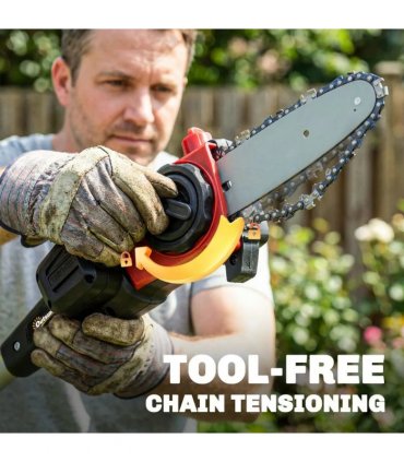Outsunny 18V 8" Cordless Pole Chainsaw, 1.94m/2.56m Electric Chainsaw with 2 x 4.0Ah Batteries, Charger, Auto Lubrication