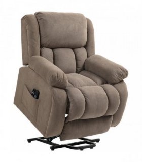 HOMCOM Recliner Armchair Lift Chair, Electric Recliner Chair with Vibration Massage and Heat, Wide Seat, USB Port, Light Brown