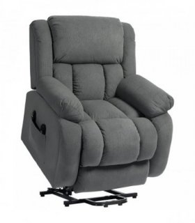 HOMCOM Recliner Armchair Lift Chair, Electric Recliner Chair with Vibration Massage and Heat, Wide Seat, USB Port, Grey