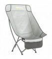 Outsunny Camping Chair for Adults Heavy Duty Folding Camp Chair with Side Pocket and Carry Bag Light Grey
