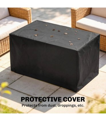 Outsunny Propane Gas Fire Pit Table, Outdoor Firepit with 43" Steel Tabletop and Lid, 50,000 BTU Pulse Ignition Fire Table w/ Stainless Steel Burner, Glass Wind Guard, and Cover
