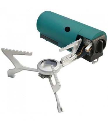 Outsunny 2670W Foldable Camping Stove with Safety Shut-Off, Piezo Ignition Gas Stove with Carry Bag, Green