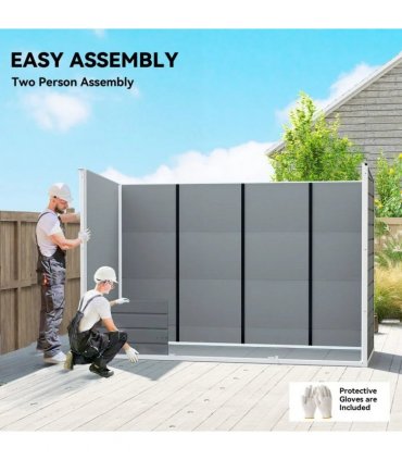 Outsunny 10 x 4 ft Resin Garden Shed, Outdoor Storage Shed with Floor, Windows, Lockable Doors and Vents, Grey