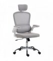 HOMCOM Mesh Back Office Chair, with Lumbar Support - Grey