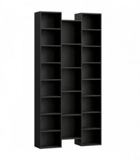 HOMCOM 21-Compartment Bookshelf - Black