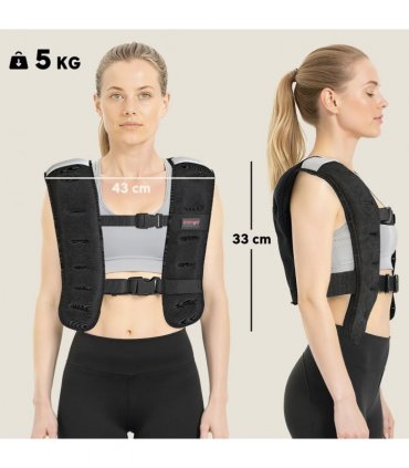 SPORTNOW Weighted Vest, 5 kg Weight Vest with Adjustable Straps, Reflective Strips, Black