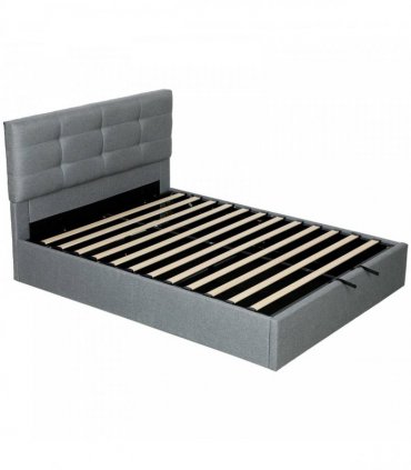 HOMCOM 5ft King Ottoman Bed with Gas Lift Storage - Grey