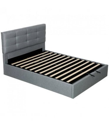 HOMCOM 5ft King Ottoman Bed with Gas Lift Storage - Grey