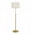 HOMCOM Floor Lamp with Remote, Height Adjustable Standing Lamp with Linen Shade, Dimmable with 3000K-6000K Adjustable Colour Temperatures, Foot Switch for Living Room Bedroom Office, Gold Tone