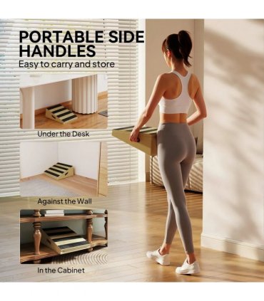 SPORTNOW Portable Slant Board, Adjustable Incline Board Calf Stretcher with Extra Side-Handle Design for Home Gym