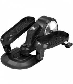 SPORTNOW Under Desk Elliptical Machine with LCD Monitor, 8 Adjustable Magnetic Resistances for 2-in-1 Seat & Stand Up Exercise