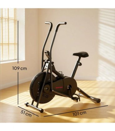 SPORTNOW Exercise Bike with Adjustable Seat, LCD Display for Home Gym