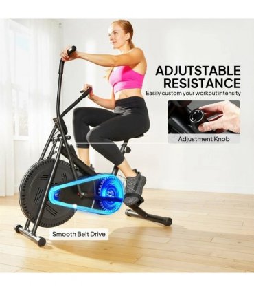 SPORTNOW Exercise Bike with Adjustable Seat, LCD Display for Home Gym