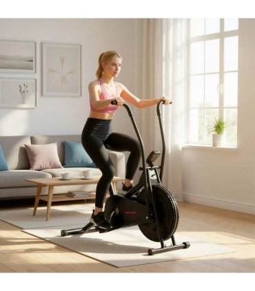 SPORTNOW Exercise Bike with Adjustable Seat, LCD Display for Home Gym