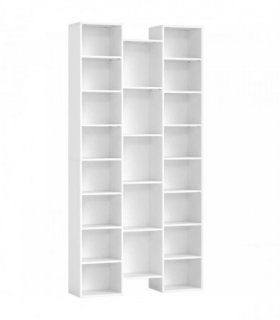 HOMCOM 21-Compartment Bookshelf - White