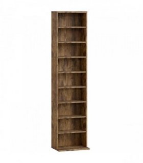 HOMCOM 260 Narrow CD Storage Unit - Rustic Brown