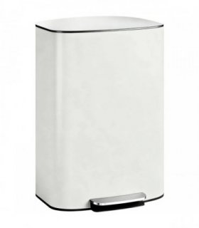 HOMCOM 50L Kitchen Bin with Soft-Close Lid and Stay-Open Function, Stainless Steel Pedal Bin with Removable Inner Bucket, Carry Handle for Kitchen, Office, Home, Cream