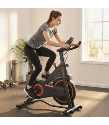 SPORTNOW Exercise Bike, Stationary Bike with Adjustable Magnetic Resistance, Indoor Cycling Equipment with LCD Display