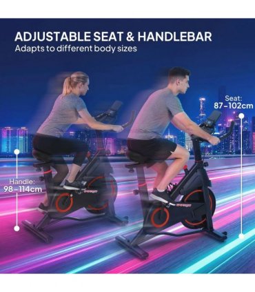 SPORTNOW Exercise Bike, Stationary Bike with Adjustable Magnetic Resistance, Indoor Cycling Equipment with LCD Display