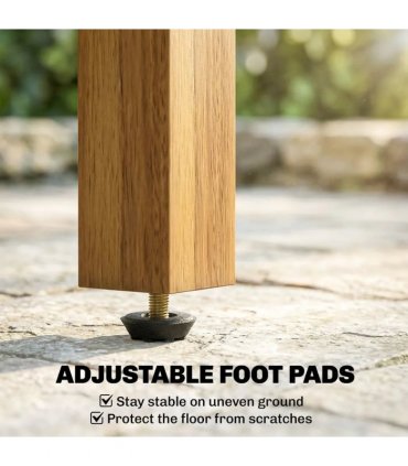 Outsunny Coffee Table Fully Assembled Patio Side Table Slatted Top Solid Acacia Wood for Indoor Outdoor Natural Wood
