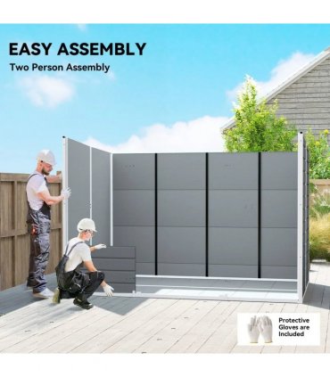 Outsunny 10 x 6 ft Resin Garden Shed, Outdoor Storage Shed with Floor, Windows, Lockable Doors and Vents, Grey