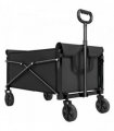 Outsunny 81L Festival Trolley on Wheels, Compact Garden Folding Trolley Cart with Adjustable Handle 80L Black