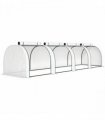 Outsunny 395  x 100 cm Low Tunnel Greenhouse - White