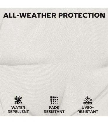 Outsunny Set of 6 Outdoor Seat Cushions with Machine Washable Cover, Water Repellent Seat Cushions Cream White