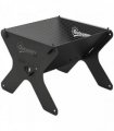 Outsunny 2-In-1 Portable BBQ Grill and Camping Fire Pit, Tabletop Charcoal Barbecue Grill with Gripper, Gloves and Carry Bag